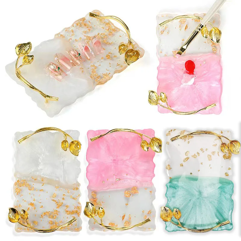 

Resin Nail Art Palettes Polish Holder Nail Art Mixed Color Display Gel Painting Plate Nail Holder Nail Display Shelf Nail Plate