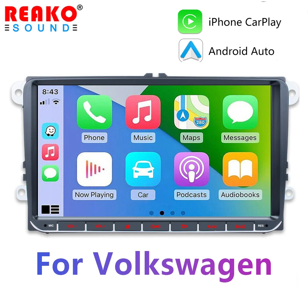 

REAKOSOUND Car Radio Android11 2Din Autoradio Multimedia Player GPS Navigation Carplay for VW Passat 6 7 CC Polo GOLF 5 6 Touran