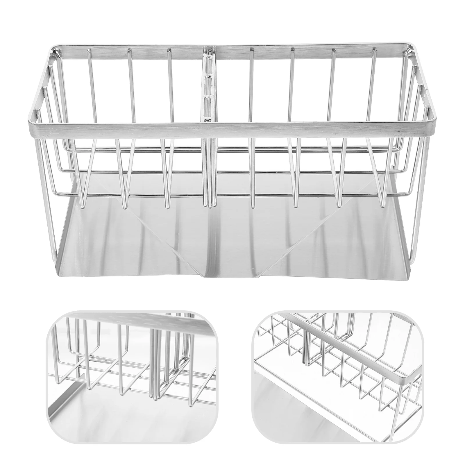 

Basket Sink Storage Kitchen Hanging Wire Rack Cutlery Organizer Door Cabinet Drainer Soap Brush Holder Dishwashing Shelf