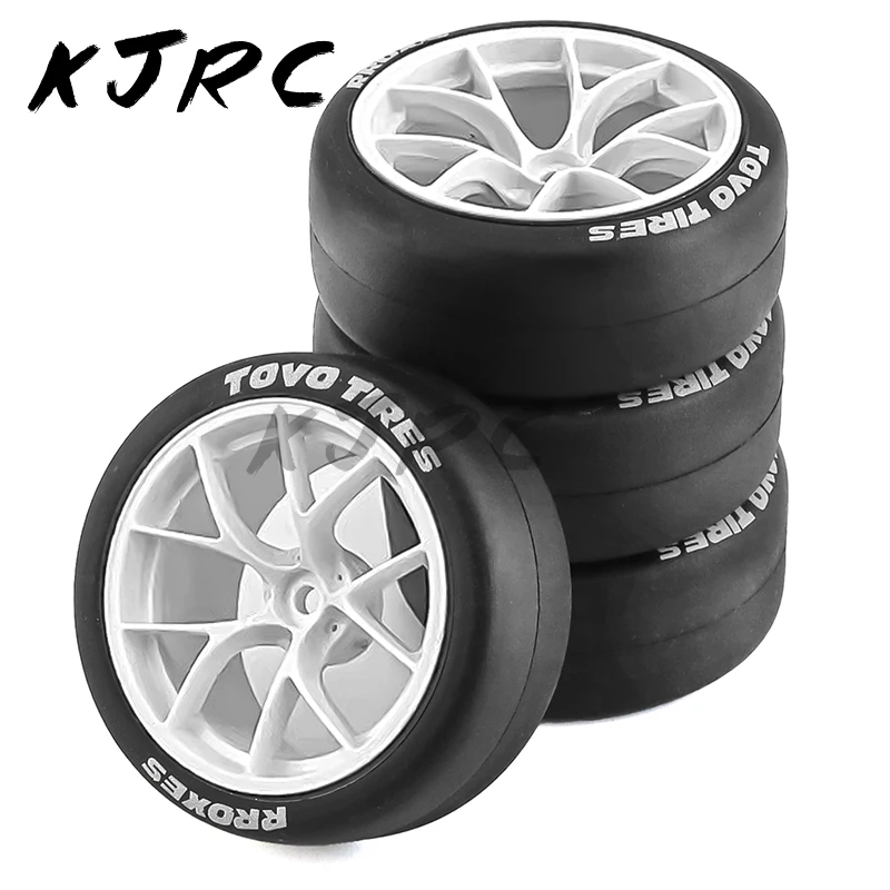 RC Drift Car 4 шт. 65 мм Hard Tire 1/10 On Road Touring Racing Шина Колесо для Tamiya TT01 TT02 XV01 PTG-2 Kyosho HPI HSP