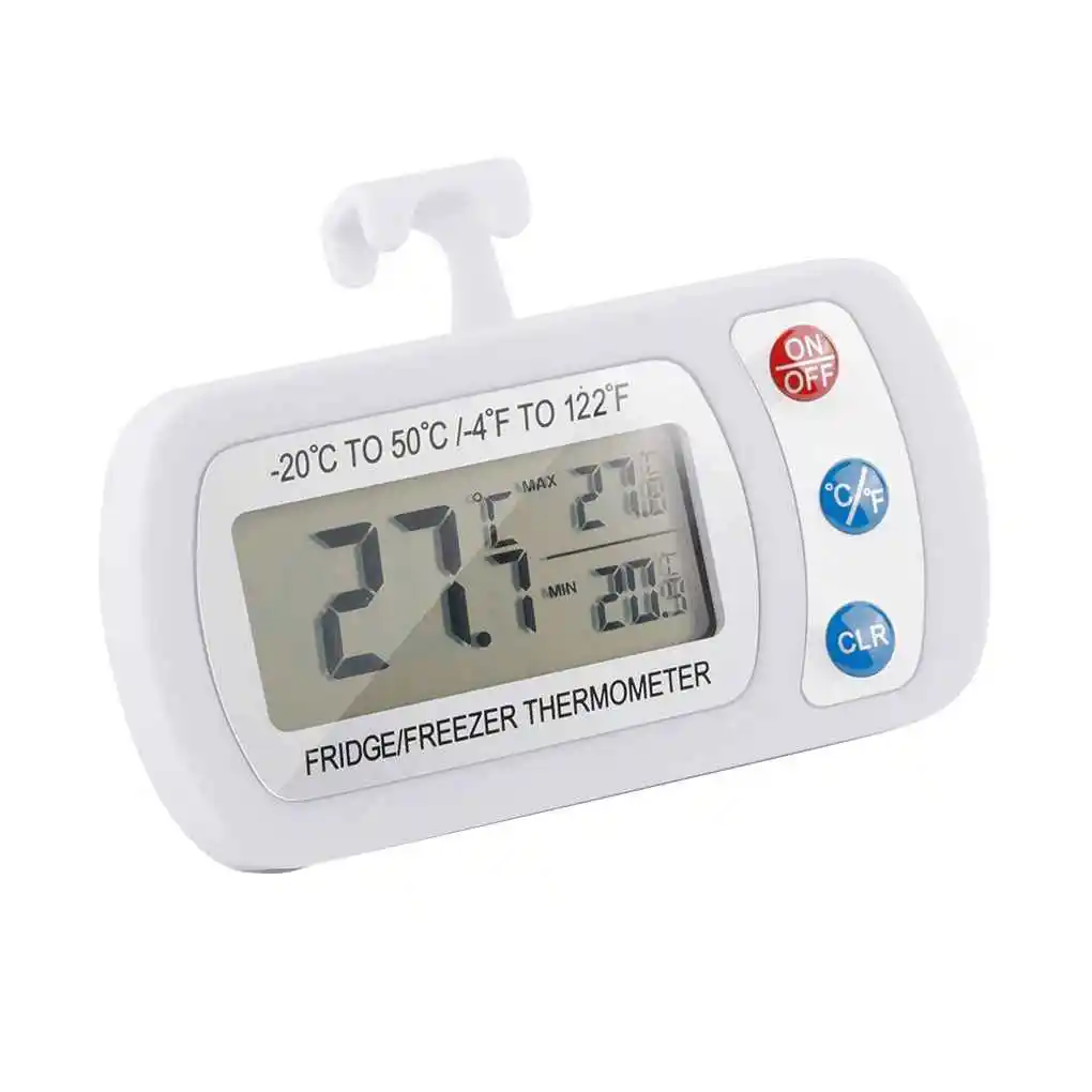 

Digital Refrigerator Hanging Thermometer Waterproof Freezer Room Temperature Gauge LCD -20 50 Measurement