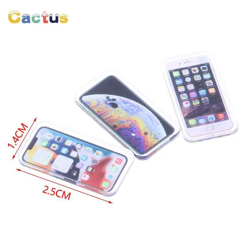 

1Pc 1:12 Dollhouse Miniature Mobile Phone Model Desktop Ornament Living Scene Decor Toy