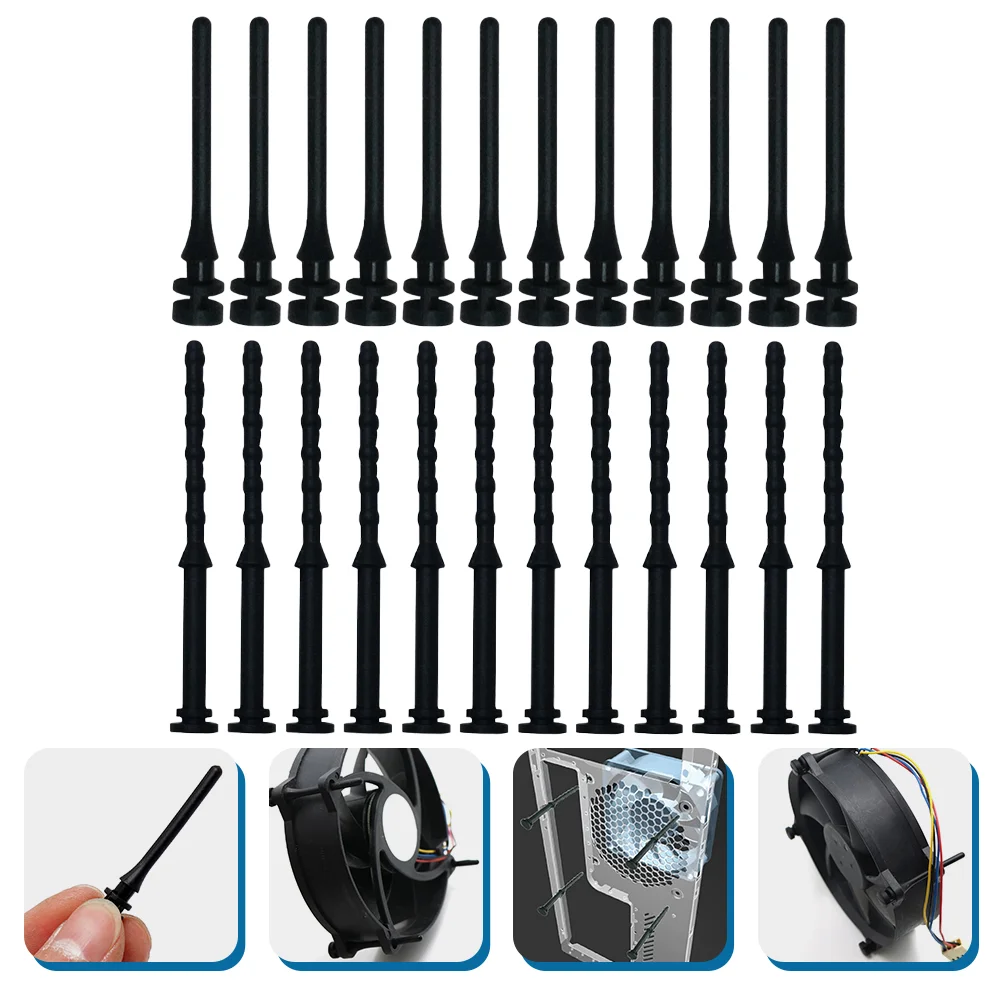 

24 Pcs Computer Case Fan Screws PC Anti-shock Screws Computer Anti-noise Screws