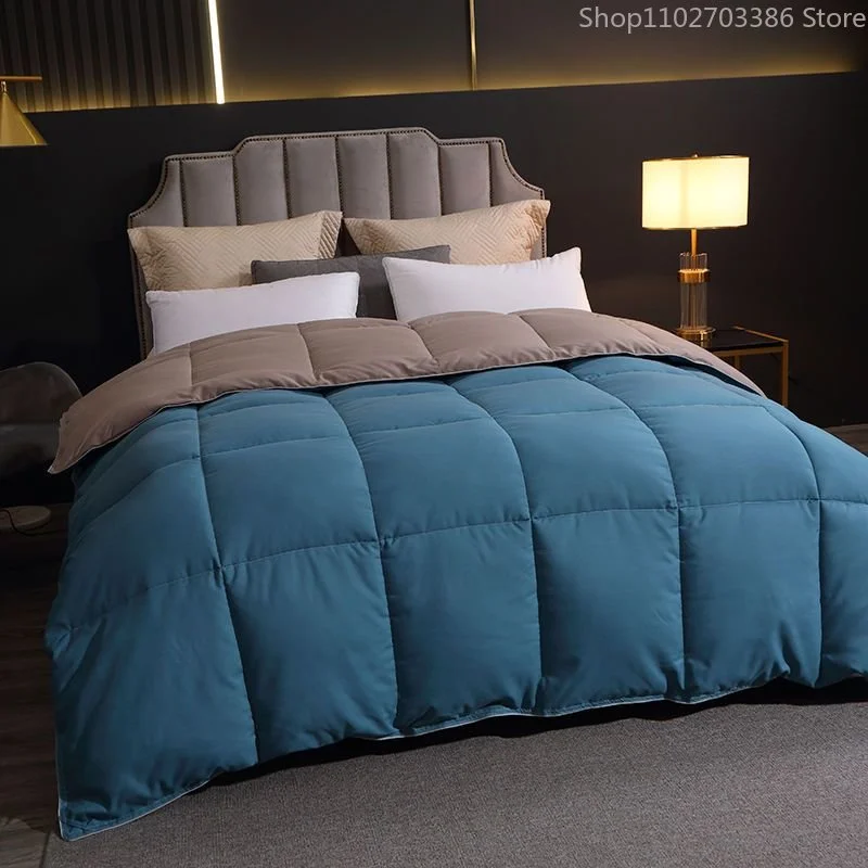 

Winter Quilted Quilts Blanket White Goose Down Soft Goose Down Warm Duvet Size King Twin CoverComforter Warm Winter Quilt
