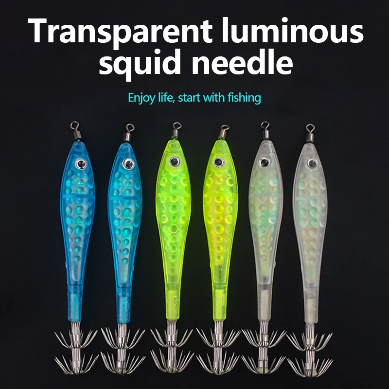 

6 PCS/bag luminous Octopus jig Squid jigs Fishing Lure With Hook