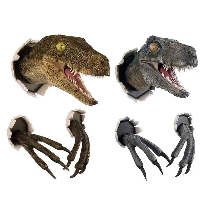Настенное украшение с 3D динозавром голова динозавра Юрского периода настенная