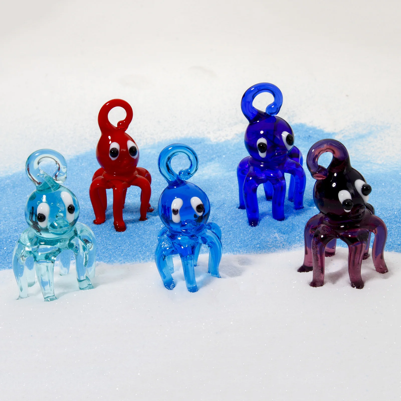 1 шт. амулеты из лэмпворк многоцветные 3d-кулоны в виде морской медузы сделай сам