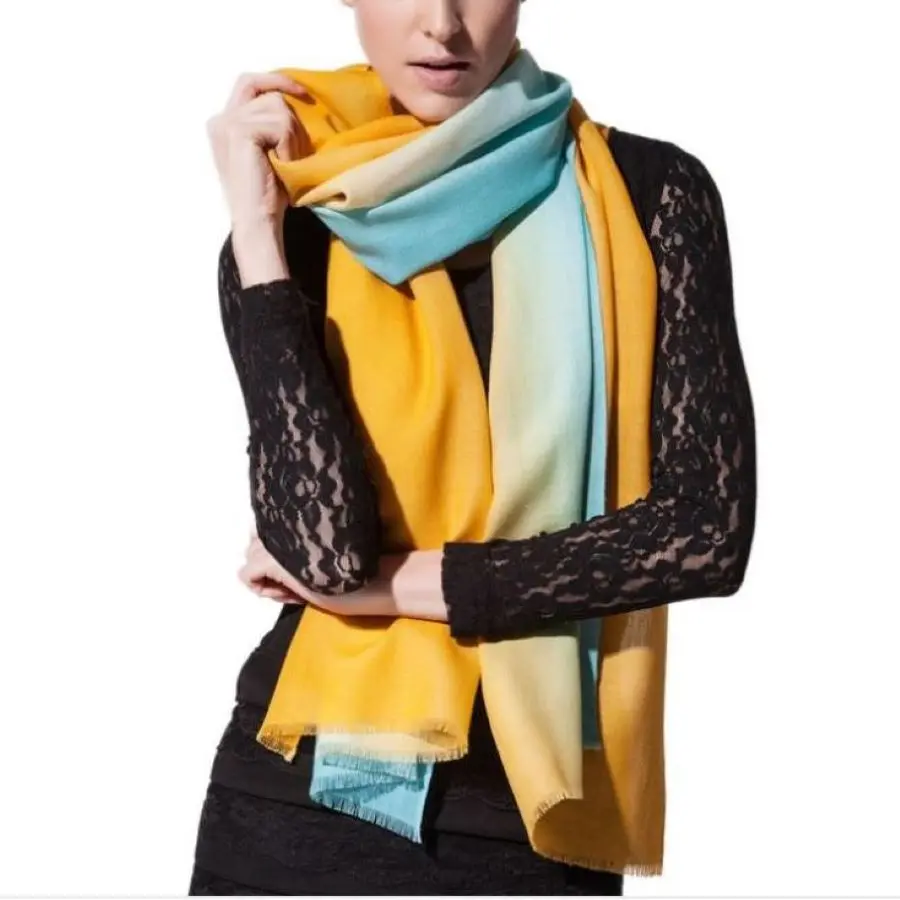 100% кашемировая шаль из овечьей шерсти Женская Тонкая Шаль чесаной с кисточками