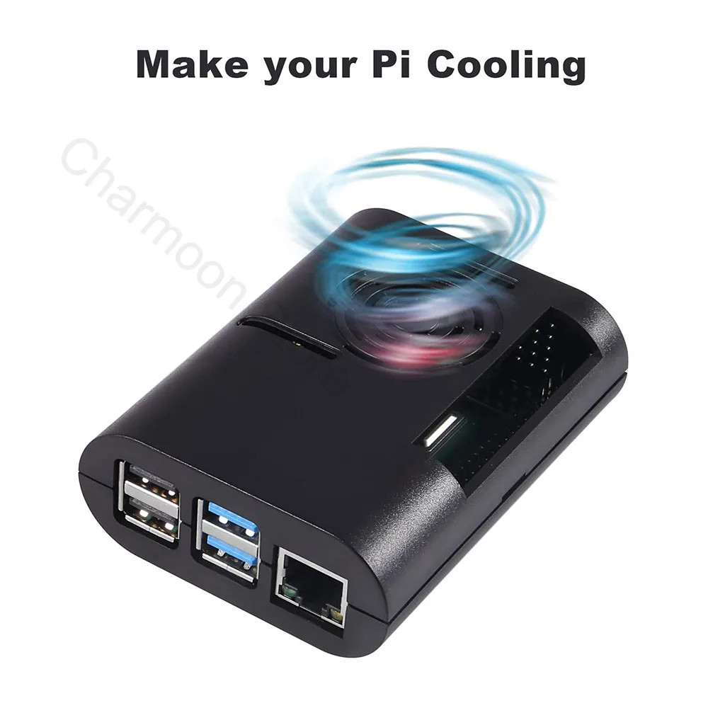 Для Raspberry Pi 4B чехол для 4 с охлаждающим вентилятором и радиатором радиаторы Модель