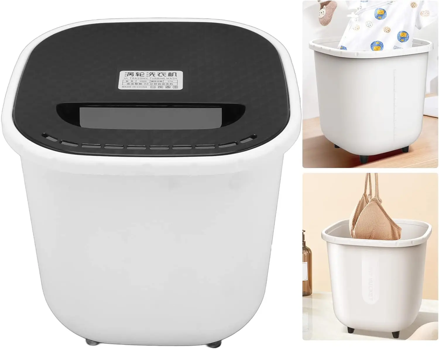 

Washing Machine, 6 Litre Mini Lingerie Washer, Mini Underwear Washer Compact Laundry Machine with USB Cord, Suitable for Soft Sp