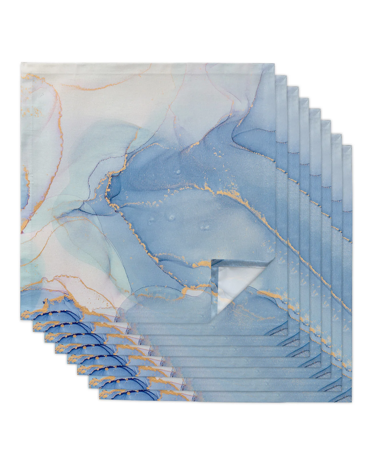 

Синий мрамор, искусственный набор, Свадебная вечеринка, скатерть, мягкие кухонные столовые салфетки из ткани