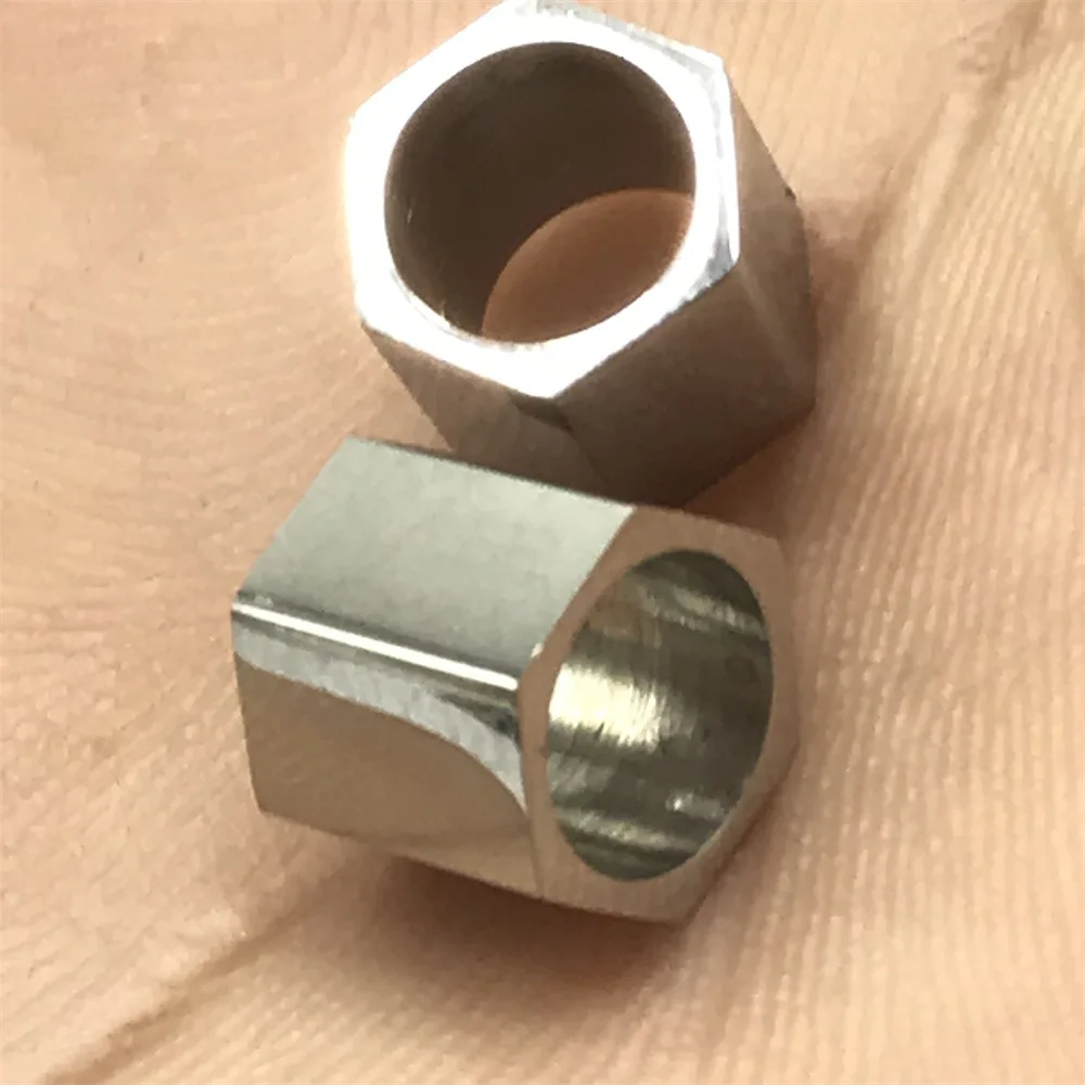 Бусины 6 мм из полированной нержавеющей стали с большим отверстием и