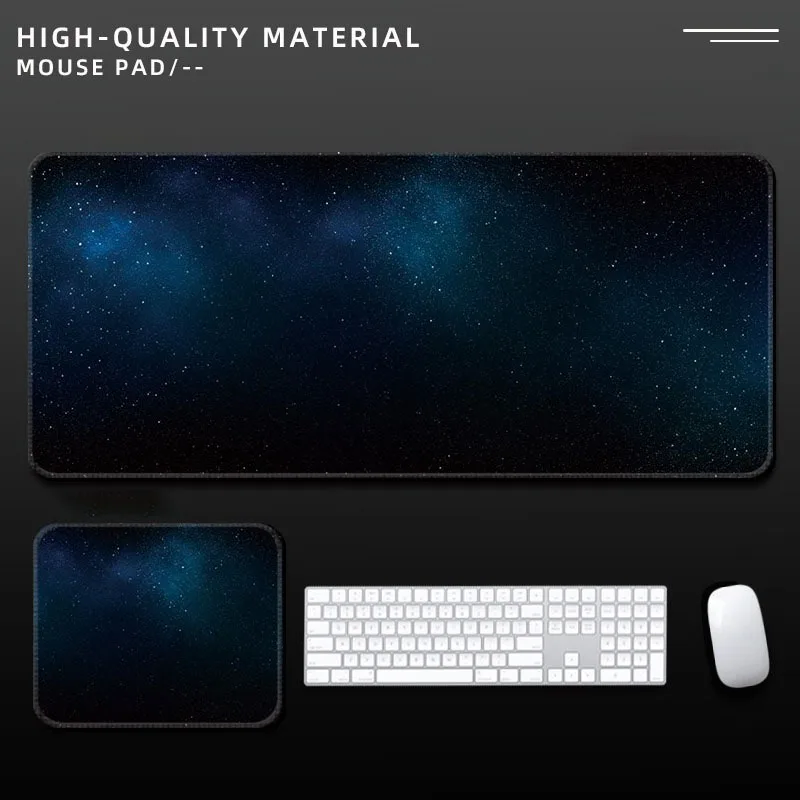 Фото Большой коврик для мыши Galaxy Starry Sky, резиновый коврик для стола с изображением Млечного Пути и космоса, нескользящий коврик для клавиатуры для ПК, офиса, игровой комнаты №4