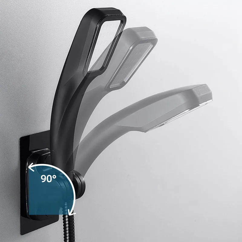 

Держатель для душа на присоске 049, регулируемый ручной держатель для душевой лейки, не требует пробивания отверстий, поворот на 90 градусов