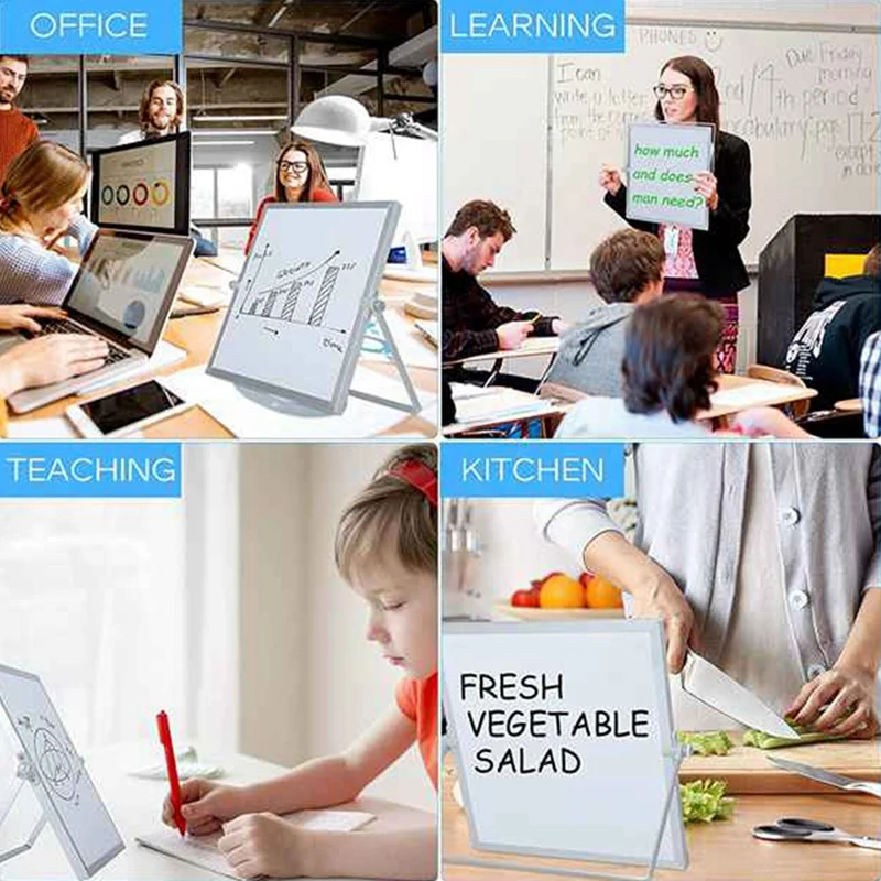 Настольная магнитная двусторонняя доска Складная Вращающаяся для письма