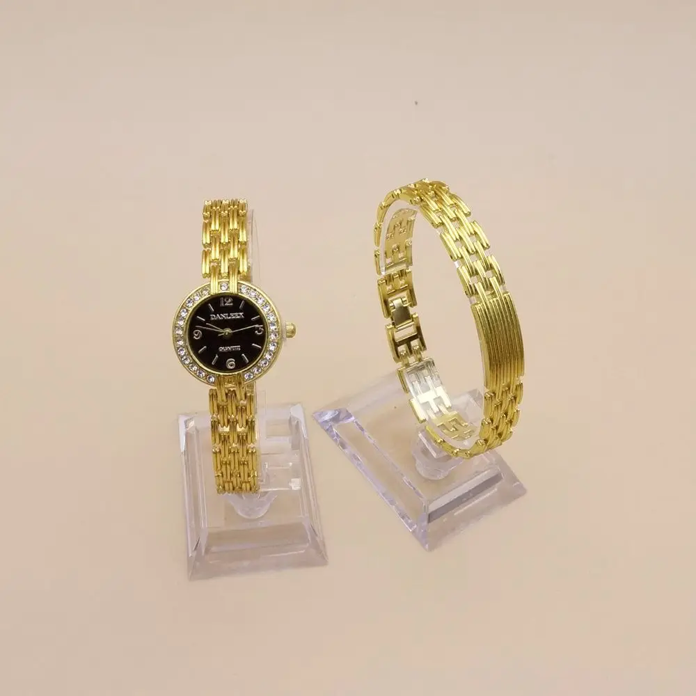 

Luxury Brand Quartz Women Elegance Golden Watches clock Bracelets 2pcs Ladies Dress Wristwatch female Woman Watches with Box