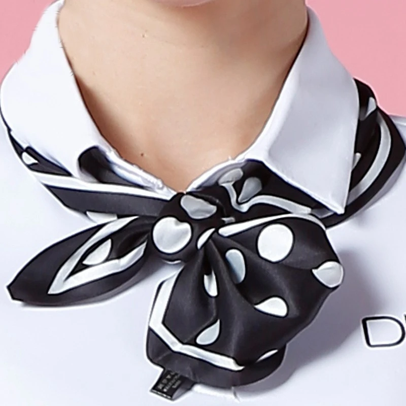 Golf Clothing Women's Clothing Accessories Fashion Elegant Small Scarf Casual White Small Scarf Bow Scarf