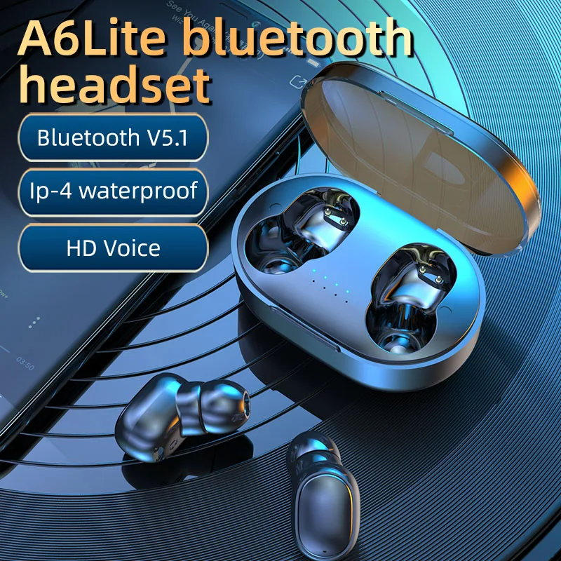 

TWS-стереонаушники A6 Lite с поддержкой Bluetooth, Hi-Fi