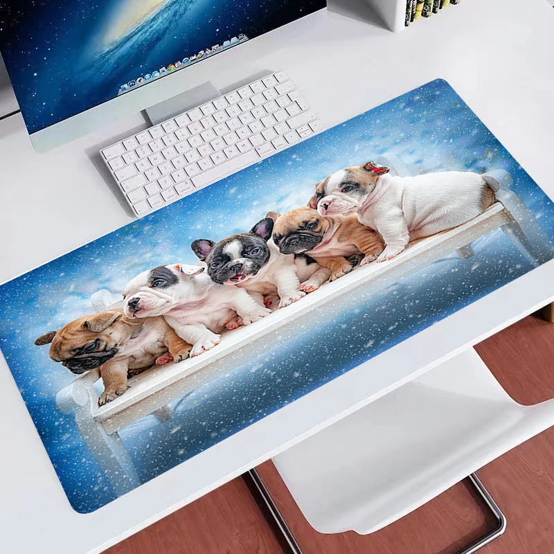 

Игровой коврик для мыши 900x400, французский бульдог, классный коврик для клавиатуры Xxl, коврик для мыши, аксессуары для игровых ПК, противоскол...