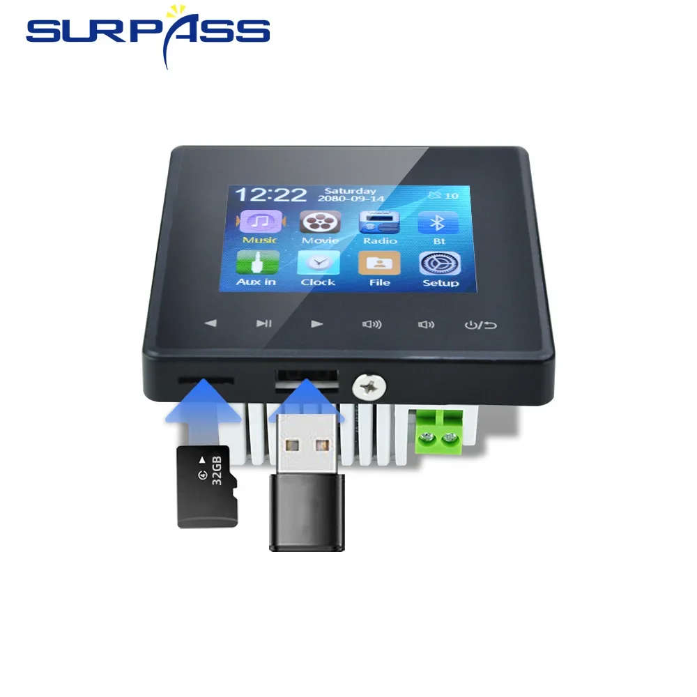 Домашняя фоновая музыкальная система мини-настенный усилитель Bluetooth-совместимый