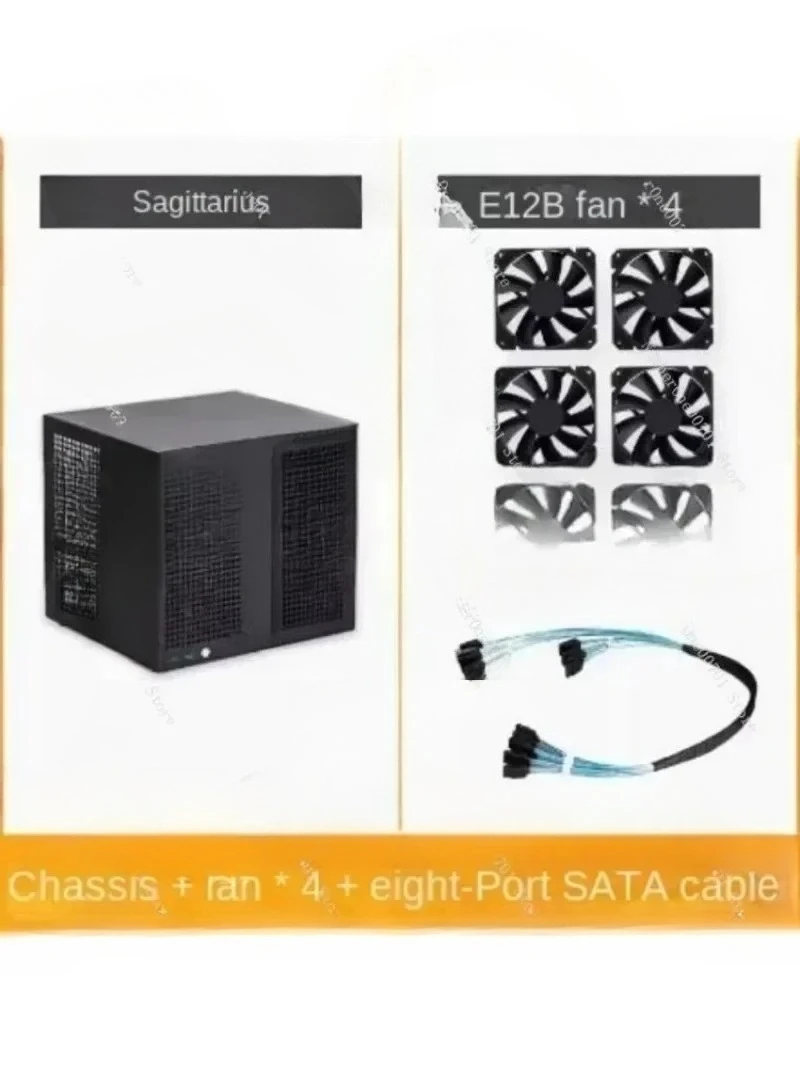 Блок питания ATX, PCIe полной высоты MATX, хранилище Qunhui AIO, 8-полосный NAS-шасси UNRAID Sagittarius с отложным платом (art.: 3920d24c62dcd) - 3920d24c62dcd