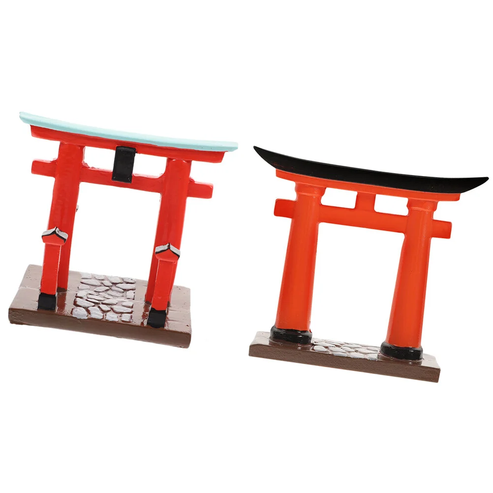 

Asia Mini House Decorations Japanese Mini Torii Gate Decor Gate Models Miniature Statues Door Crafts Simulated