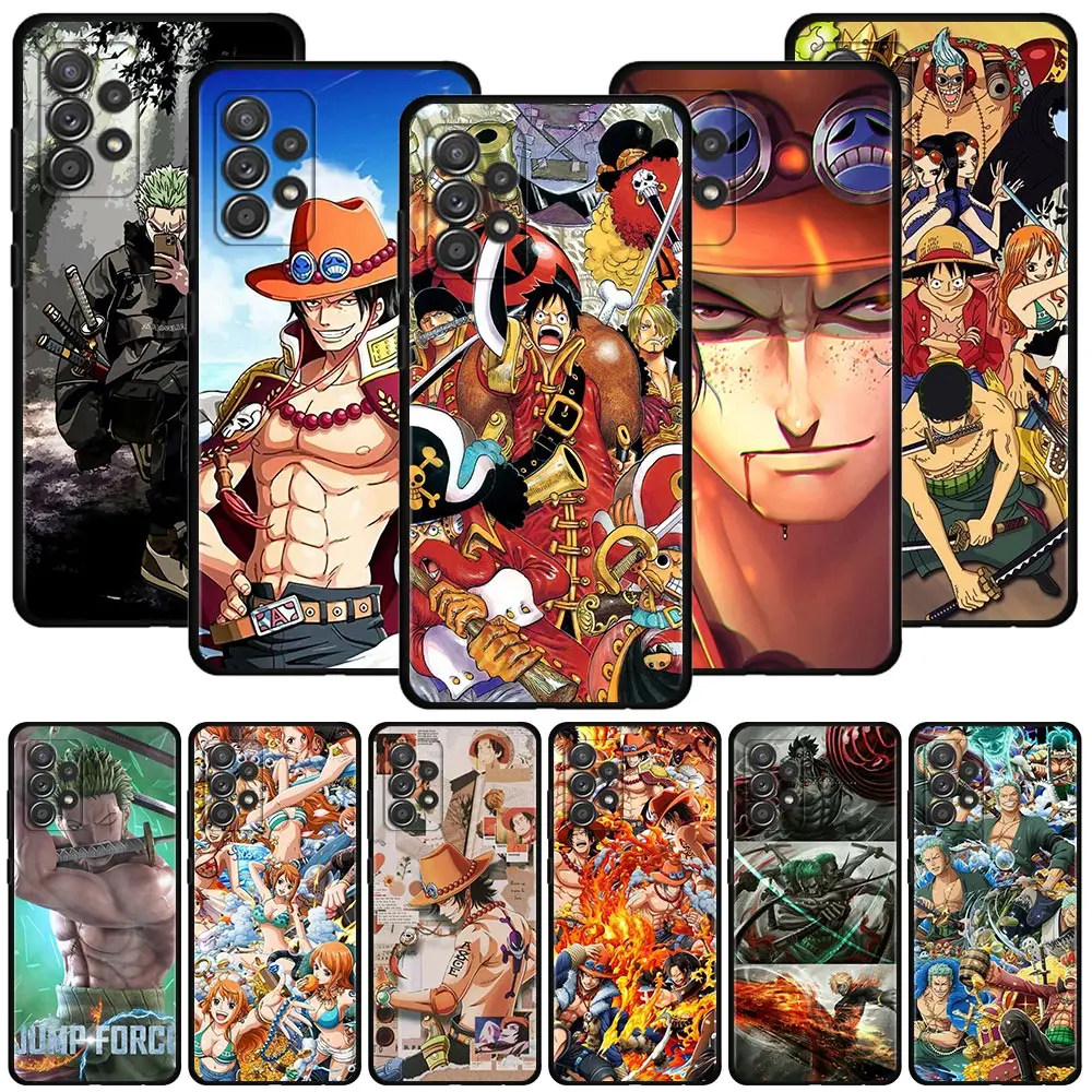 

Phone Case For Samsung Galaxy A12 A52 A51 A21s A71 A02s A72 A11 A41 A52s 5G 4G Silicone Cover One Piece Roronoa Zoro