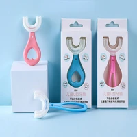 new baby toothbrush children 360 degree u shaped child toothbrush teethers baby brush silicone kids teeth oral care cleaning