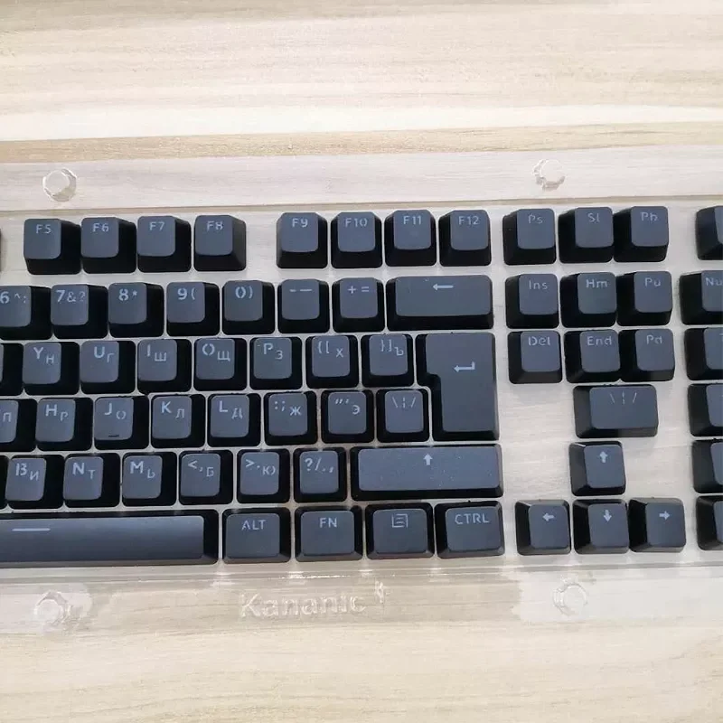

104 Keycaps Russian Translucent Backlight Keycaps for cherry MX Keyboard Switch