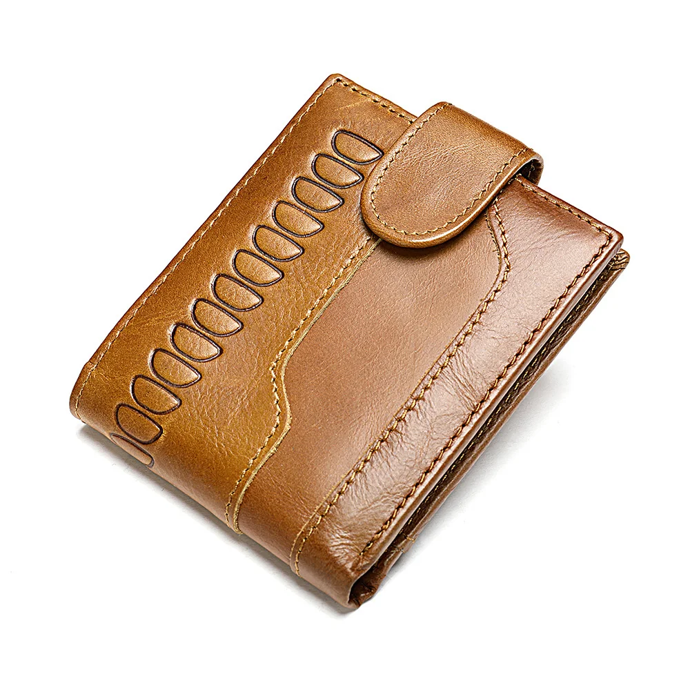 

genuine leather vintage crocodile pattern for men's card holder coin purse money slim wallet short 703