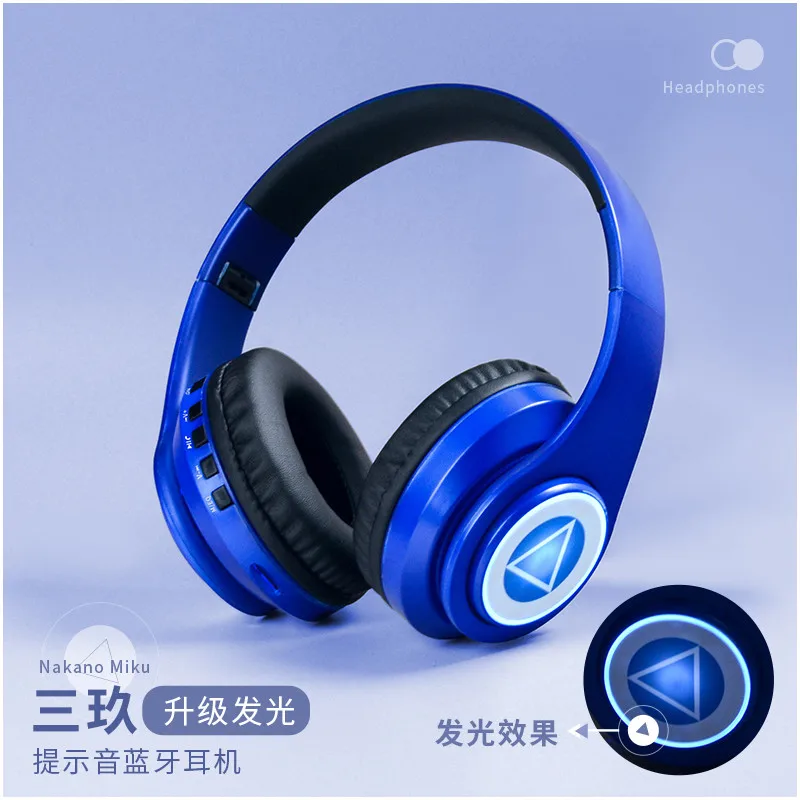 

Anime The Quintessential Quintuplets Nakano Miku Fashion Wireless Bluetooth Headset Foldable Headphones Student Cosplay Gift