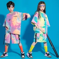 teenage summer streetwear clothing casual t shirt shorts for girls boys dance costumes children hip hop outfits 8 10 12 14 16y