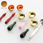 Ложка для воска запечатывания ложка для воска для печатей с бусины воск ложка для фасоли воск штамп с деревянной ручкой ложка Ретро сургучная печать штамп обручальное кольцо васковая лыжка