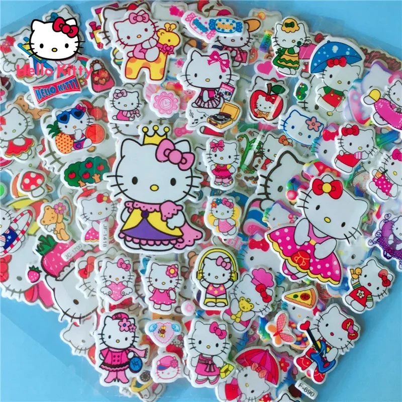 

Hello Kitty Three-dimensional Bubble Stickers Children's Cartoon Reward Stickers Girl Stickers