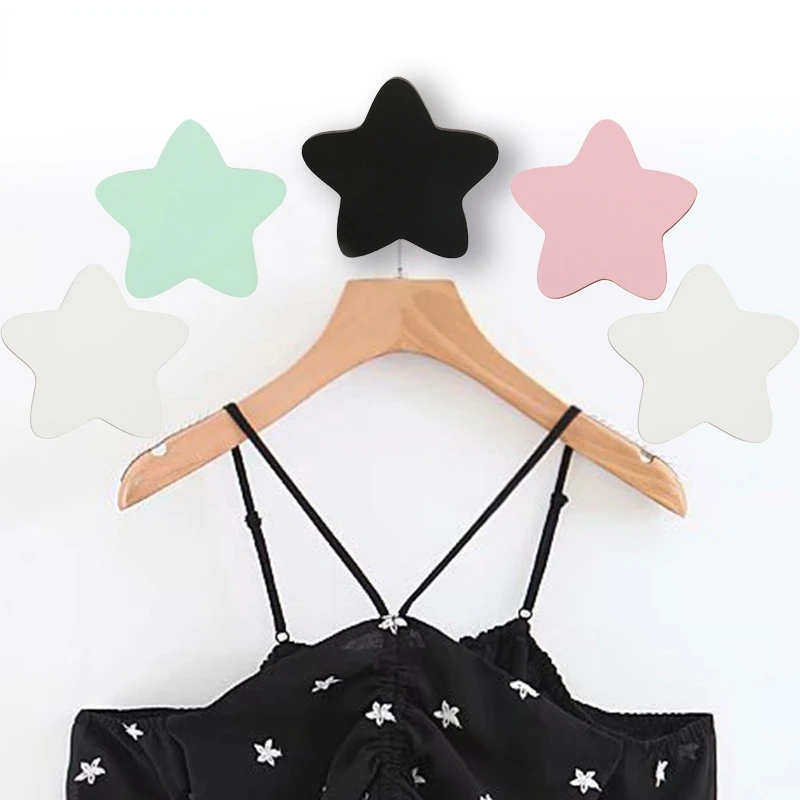 

1PC INS Hot Sale Clothes Towel Wall Hook Kids Room Decoration Hanging Hooks Wooden Star Clothes Rack Clothing Hanger Hook