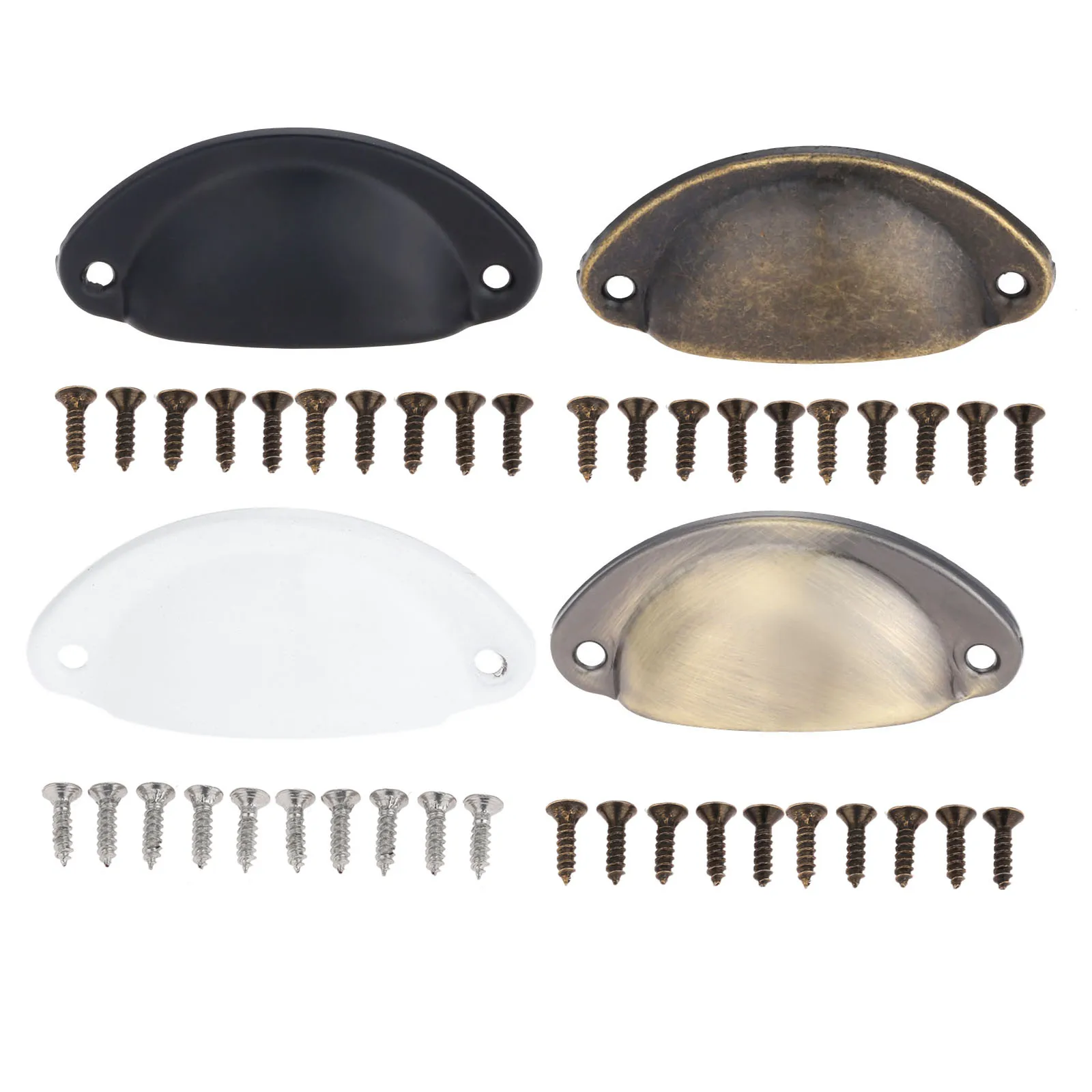 

5pcs 50*20mm Mini Antique Cupboard Shell Pull Handle Kitchen Drawer Cabinet Door Handle Furniture Knobs