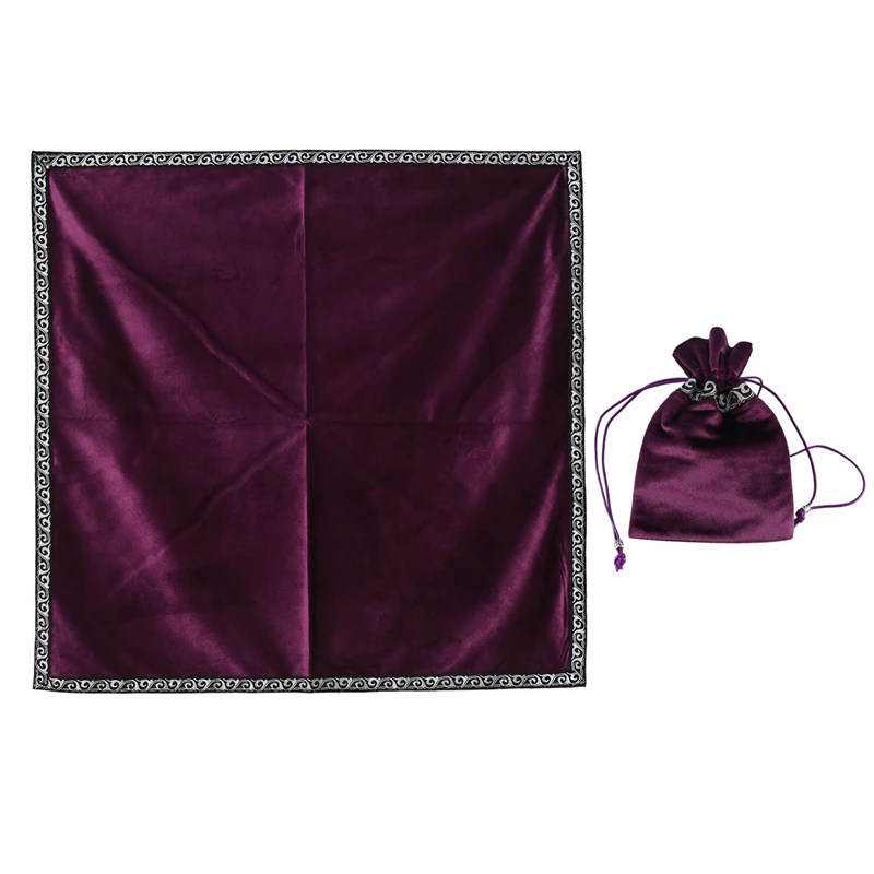 

Скатерть для таро, искусственная ткань, бархатная скатерть для гадания, маленькая скатерть с чехлом для ТАРО