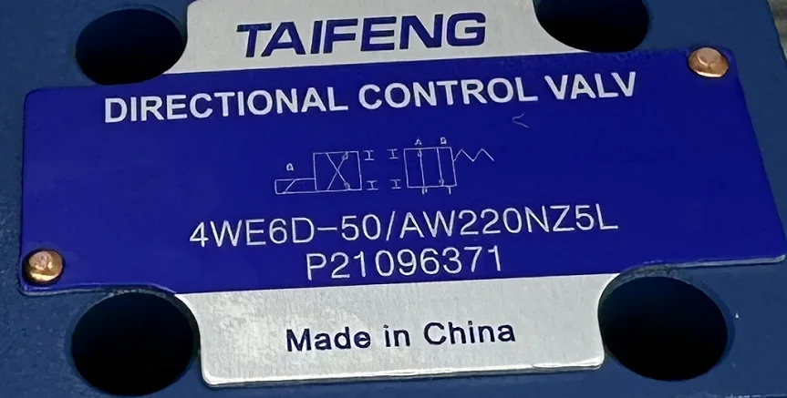 Электромагнитный клапан Taifeng 4WE6D-50/AG24NZ5L гидравлический 4WE6E-50/AG24NZ4 4WE6H