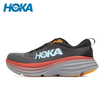 HOKA Bondi 8 Men Shoes Anti Slip Shock Absorption Road Running Shoes Women Light Breathable Tennis Shoes Unisex Outdoor Sneakers 1