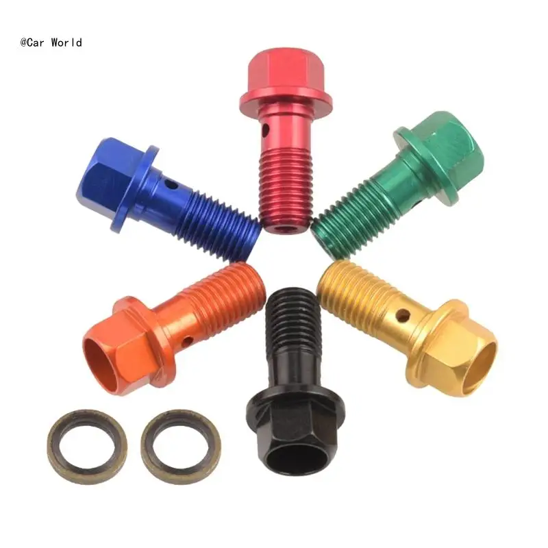 

6XDB алюминиевый M10x1,25 болт банджо тормозного суппорта, винт слива масла для мотоциклов