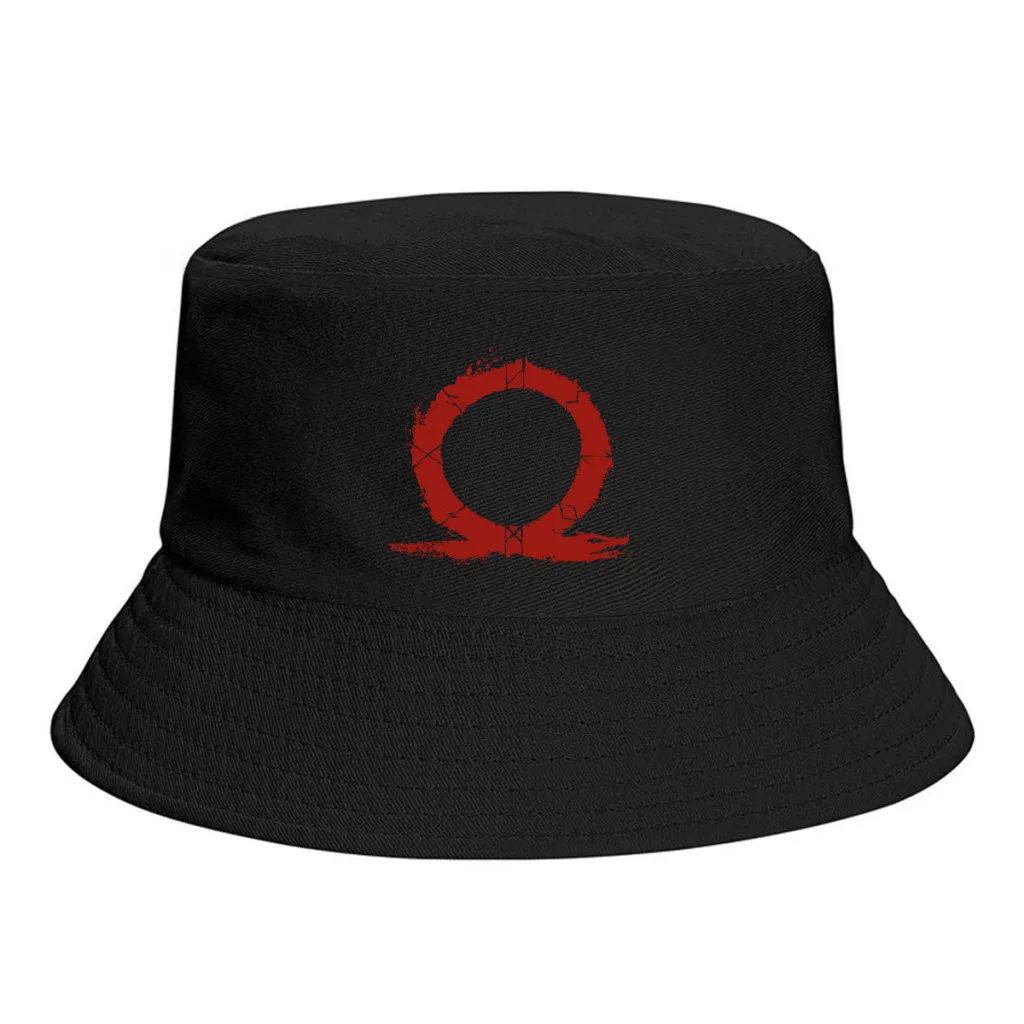

Unisex Polyester Leisure Bucket Hats Sunscreen Panama Gorros God Of War Betrayal Chains of Olympus Kratos Men Fisherman Hat