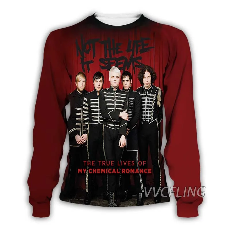 

New Fashion Women/Men's 3D Print ROCK Band Crewneck Sweatshirts Harajuku Styles Tops Long Sleeve Sweatshirts