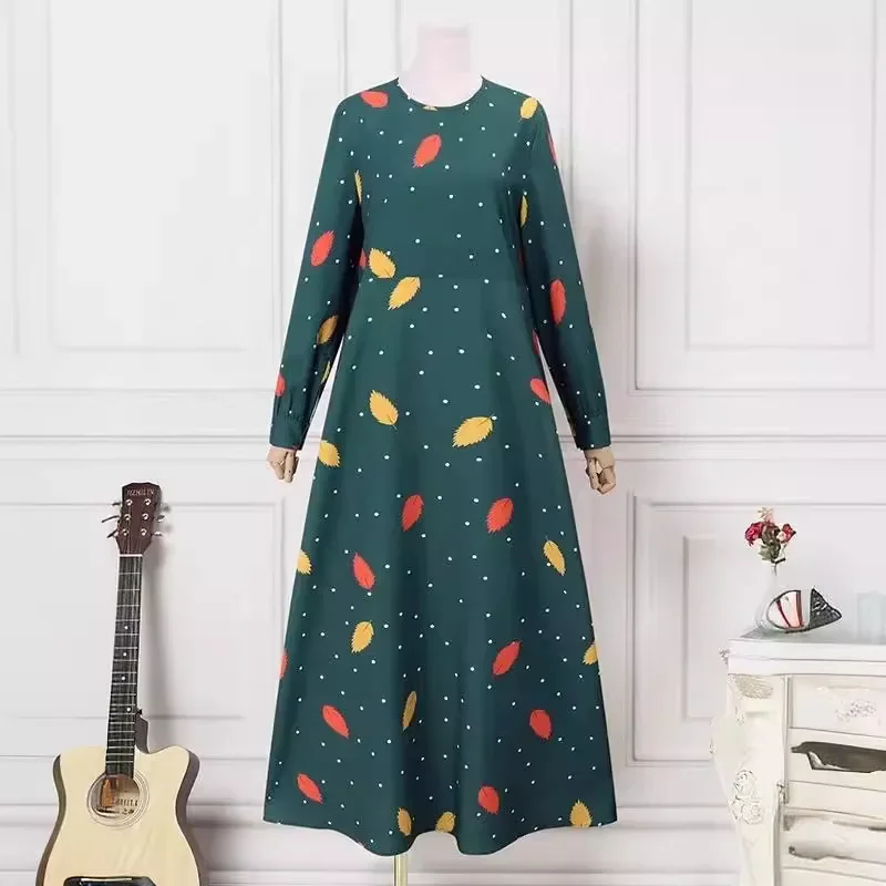 ИД мусульманское женское длинное платье с принтом Abaya Jalabiya Рамадан Марокко Дубай