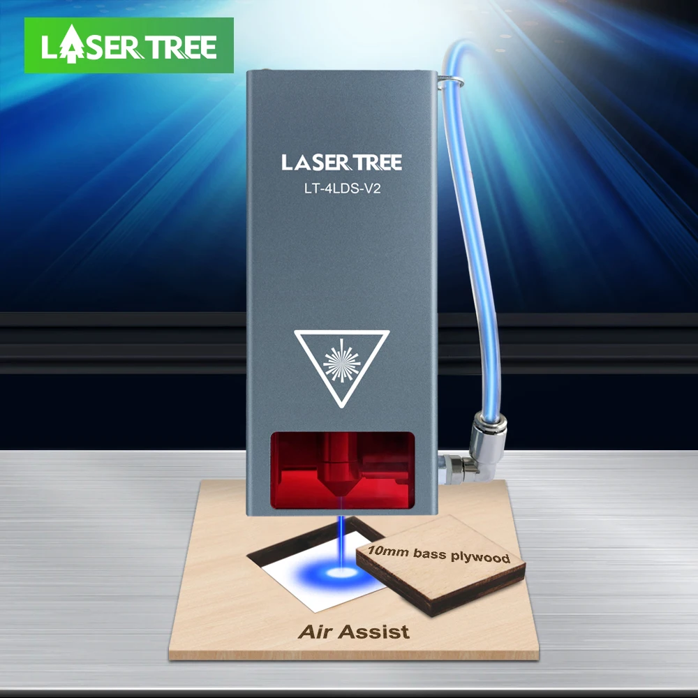 LASER TREE 20W Optical Power Laser Head with Air Assist 455nm Blue Light TTL Module for DIY Laser Engraver Cutter CNC Machine