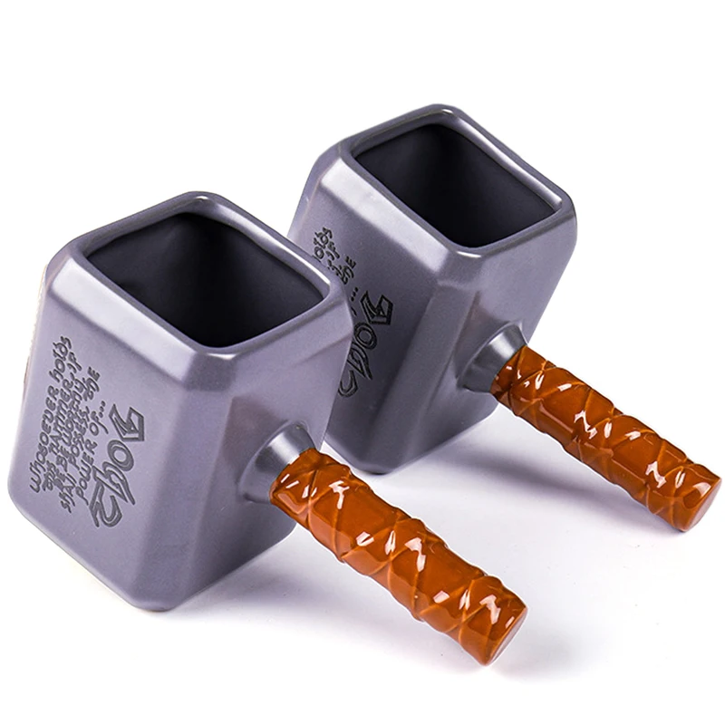 

Personality 3D Thor's Hammer Tea Mugs Best for Birthday's Gift Ceramic Coffee Cup Handgrip Milk Mugs 400ml Water Bottle