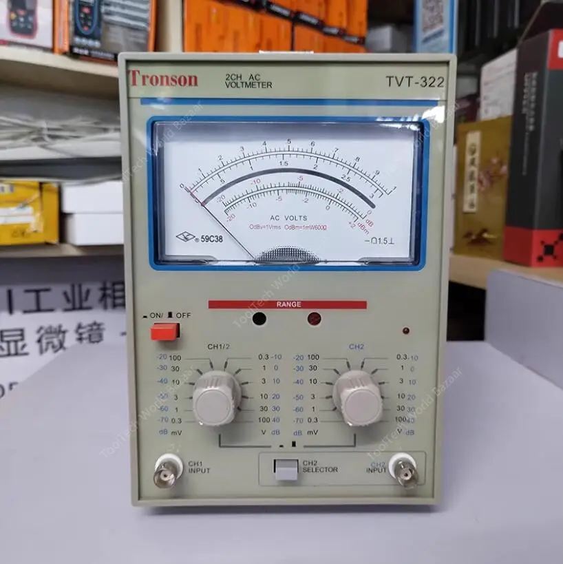TVT-322 Двухканальный милливольтметр Двойной игольчатый Новый дизайн