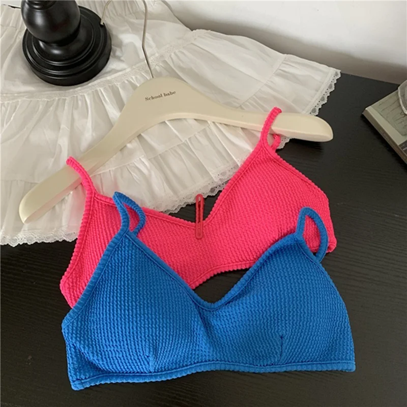 Женский тонкий бюстгальтер на бретельках летний простой и Универсальный без