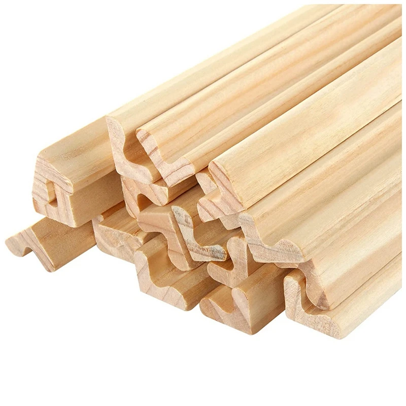 

20-Pack Wooden Tile Holders Wooden Domino Trays Set Scrabble Tile Holders Great For Crafts,Game Stands,19Cm