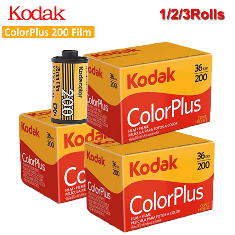 

1Roll/2Rolls/3Rolls KODAK Color plus 200 35mm 135 36 Exposure kodak film colorplus Colored Negative Film C41 Process MVP CAMERA