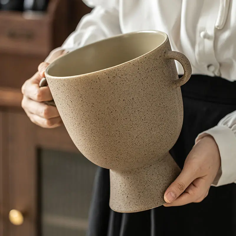 

Vintage Decorative Vase for Flower Arrangement Large Capacity Rustic Vase with Handle Table Centerpieces Living Room Home Decor